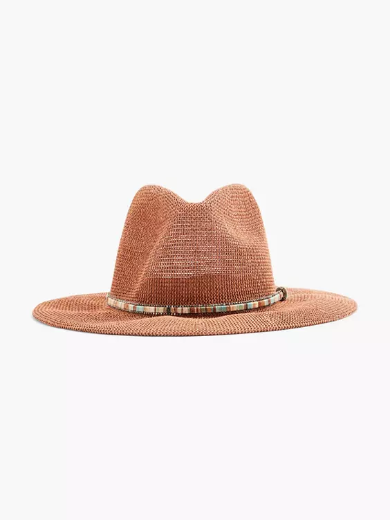 Bruine Rieten Strandhoed 5 Bruine Rieten Strandhoed - Afbeelding 5