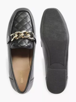 Zwarte Loafer Ketting -Beroemde Schoenen Winkel 2061062 H3