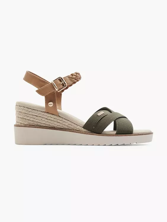 ESPRIT Groene Sandalette Sleehak 1 ESPRIT Groene Sandalette Sleehak