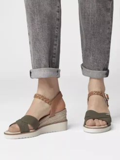 ESPRIT Groene Sandalette Sleehak 14 ESPRIT Groene Sandalette Sleehak -Beroemde Schoenen Winkel 2063155 H10