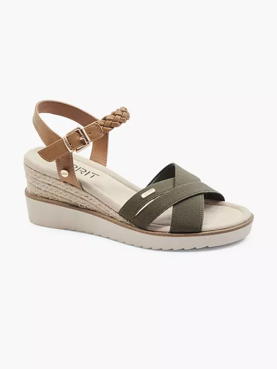 ESPRIT Groene Sandalette Sleehak 6 ESPRIT Groene Sandalette Sleehak - Afbeelding 6