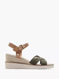 ESPRIT Groene Sandalette Sleehak 15 ESPRIT Groene Sandalette Sleehak -Beroemde Schoenen Winkel 2063155 HL1