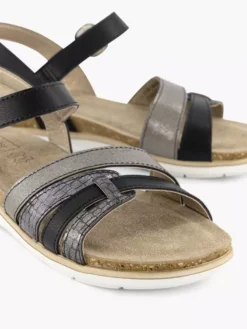 Easy Street Zwarte Sandaal Gespsluiting 8 Easy Street Zwarte Sandaal Gespsluiting -Beroemde Schoenen Winkel 2065336 H3