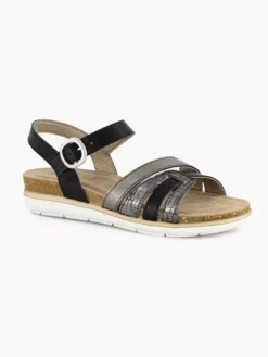 Easy Street Zwarte Sandaal Gespsluiting 11 Easy Street Zwarte Sandaal Gespsluiting -Beroemde Schoenen Winkel 2065336 H6