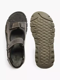 Grijze Leren Sandaal -Beroemde Schoenen Winkel 2068567 H3