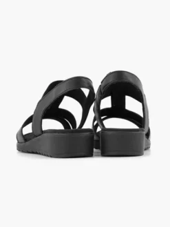 Zwarte Leren Sandaal -Beroemde Schoenen Winkel 2070448 H4