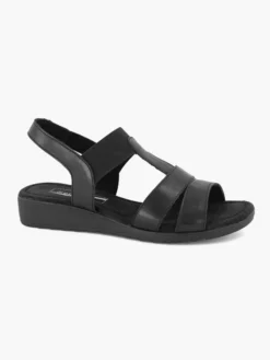 Zwarte Leren Sandaal -Beroemde Schoenen Winkel 2070448 H6