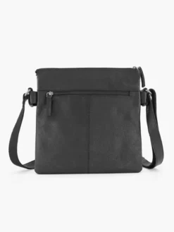 Zwarte Leren Schoudertas -Beroemde Schoenen Winkel 2070656 H4