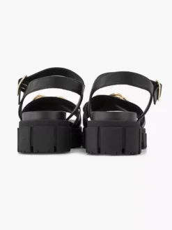 Zwarte Chunky Sandaal Sierketting -Beroemde Schoenen Winkel 2071389 H4