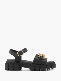 Zwarte Chunky Sandaal Sierketting -Beroemde Schoenen Winkel 2071389 HL1