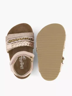 Roze Leren Sandal Klittenband -Beroemde Schoenen Winkel 2073078 H3