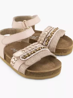 Roze Leren Sandal Klittenband -Beroemde Schoenen Winkel 2073078 H5