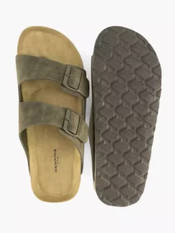 Khaki Slipper Gesp -Beroemde Schoenen Winkel 2076779 H3