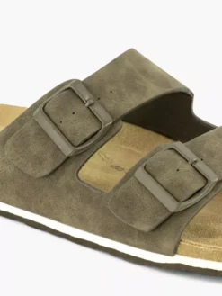 Khaki Slipper Gesp -Beroemde Schoenen Winkel 2076779 H5