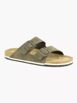 Khaki Slipper Gesp -Beroemde Schoenen Winkel 2076779 H6
