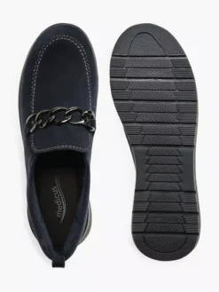 Blauwe Leren Instapper Sierketting -Beroemde Schoenen Winkel 2089689 H3