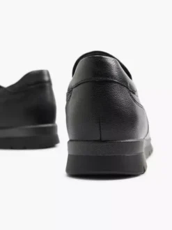 Zwarte Leren Instapper Sierketting -Beroemde Schoenen Winkel 2089712 H4