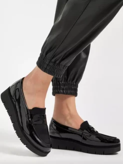 Zwarte Instapper Lak -Beroemde Schoenen Winkel 2090604 H10