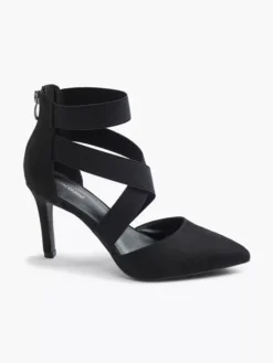 Zwarte Pump Elastiek -Beroemde Schoenen Winkel 2090688 H6