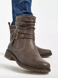 Easy Street Taupe Enkelaars -Beroemde Schoenen Winkel 2091840 H10