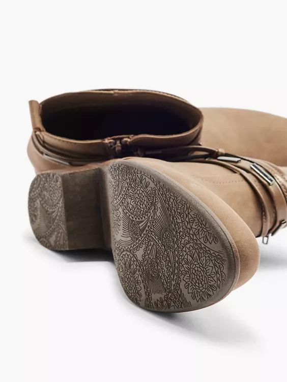 Taupe Enkellaars 3 Taupe Enkellaars - Afbeelding 3