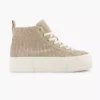 Beige Hoge Sneaker Corduroy