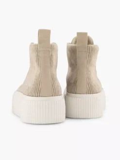 Beige Hoge Sneaker Corduroy -Beroemde Schoenen Winkel 2094725 H4