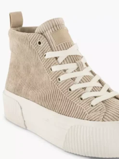 Beige Hoge Sneaker Corduroy -Beroemde Schoenen Winkel 2094725 H5