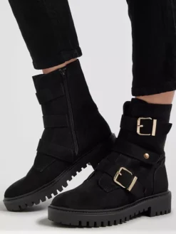 Zwarte Enkellaarzen Siergesp -Beroemde Schoenen Winkel 2096413 H10