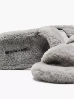ESPRIT Grijze Slipper Plush -Beroemde Schoenen Winkel 2097441 H5