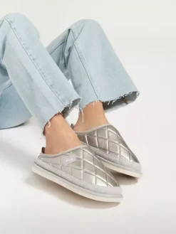 Fila Zilveren Instap Pantoffel -Beroemde Schoenen Winkel 2097491 H10