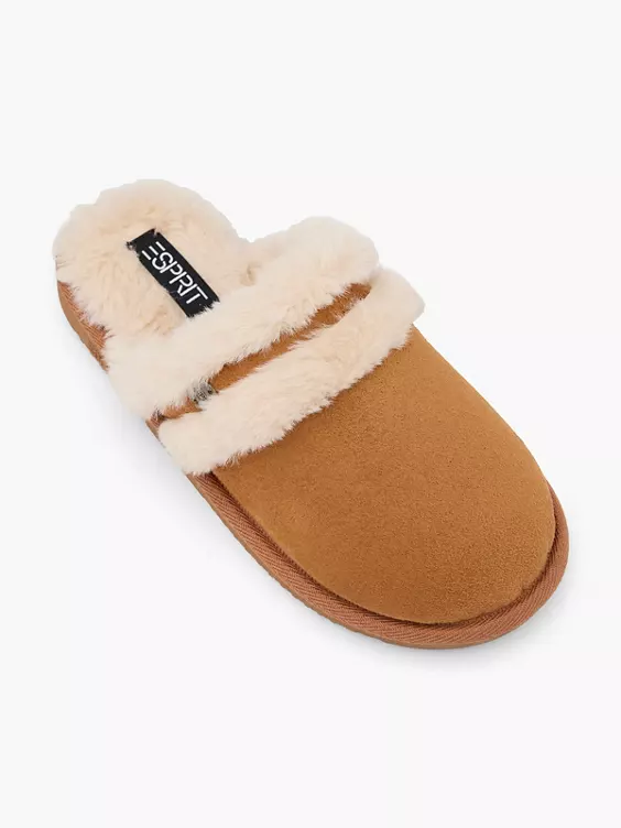 ESPRIT Cognac Instap Pantoffel 2 ESPRIT Cognac Instap Pantoffel - Afbeelding 2