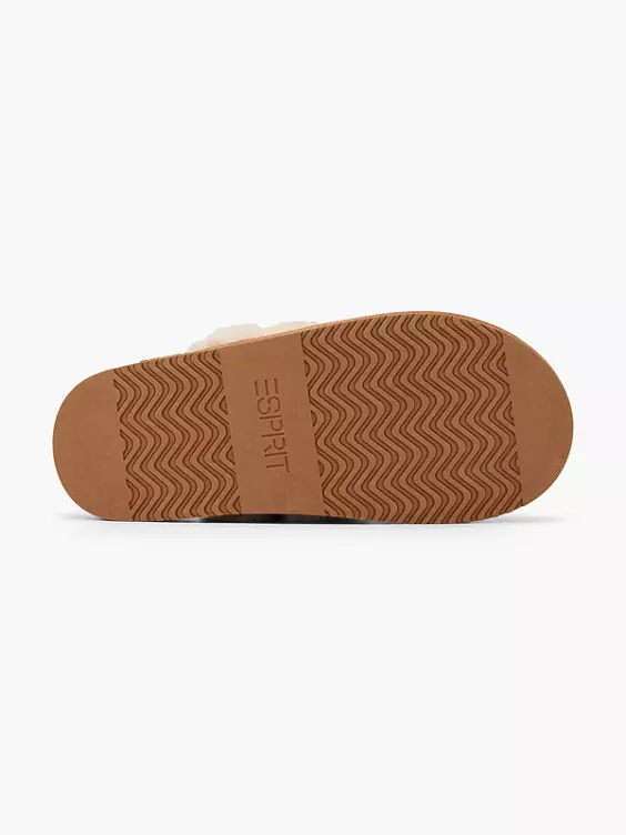 ESPRIT Cognac Instap Pantoffel 4 ESPRIT Cognac Instap Pantoffel - Afbeelding 4
