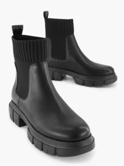 Zwarte Boot Gebreid -Beroemde Schoenen Winkel 2099693 H5