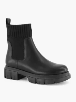 Zwarte Boot Gebreid -Beroemde Schoenen Winkel 2099693 H6