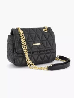 Zwarte Schoudertas Doorgestikt -Beroemde Schoenen Winkel 2099717 H6