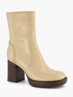 Creme Enkellaars Hoge Hak -Beroemde Schoenen Winkel 2100455 H6