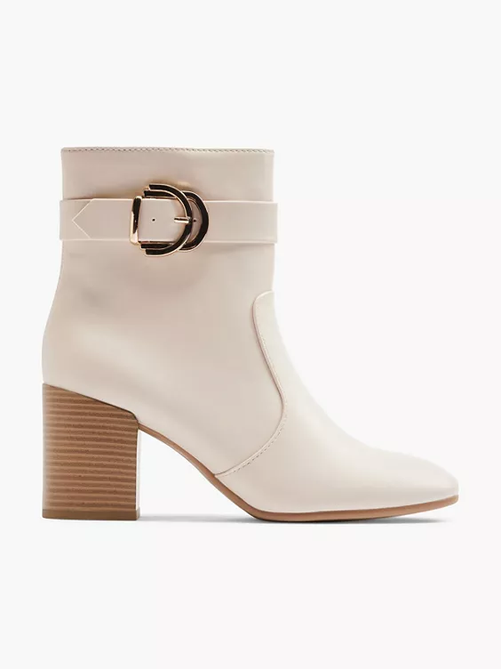 Beige Enkellaars Gesp 1 Beige Enkellaars Gesp