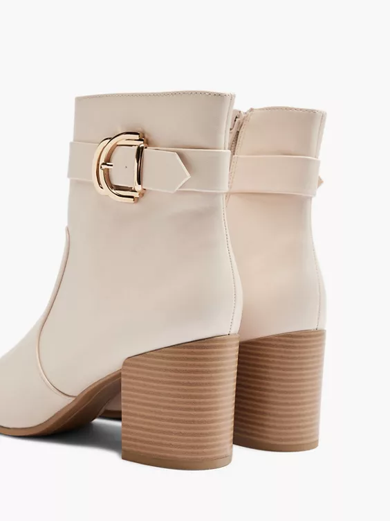 Beige Enkellaars Gesp 4 Beige Enkellaars Gesp - Afbeelding 4