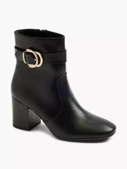 Zwarte Enkellaars Gesp 12 Zwarte Enkellaars Gesp -Beroemde Schoenen Winkel 2100509 H6