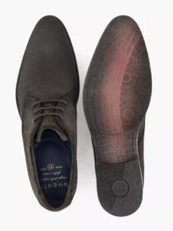 Bugatti Donkerbruine Suède Veterschoen -Beroemde Schoenen Winkel 2108807 H5