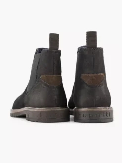 Bugatti Zwarte Leren Chelsea Boot -Beroemde Schoenen Winkel 2108930 H4