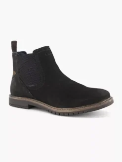 Bugatti Zwarte Leren Chelsea Boot -Beroemde Schoenen Winkel 2108930 H6