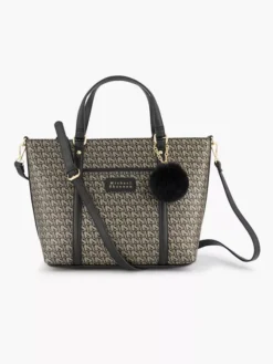 Zwarte Schoudertas Print