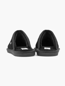 Zwarte Leren Instap Pantoffel -Beroemde Schoenen Winkel 2110945 H4