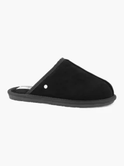 Zwarte Leren Instap Pantoffel -Beroemde Schoenen Winkel 2110945 H6