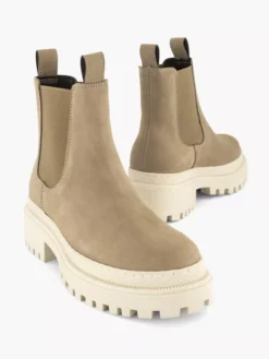 Taupe Leren Chelsea Boot -Beroemde Schoenen Winkel 2111294 H5