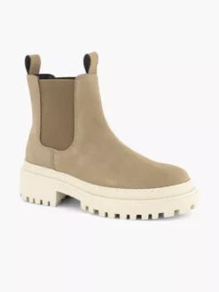 Taupe Leren Chelsea Boot -Beroemde Schoenen Winkel 2111294 H6