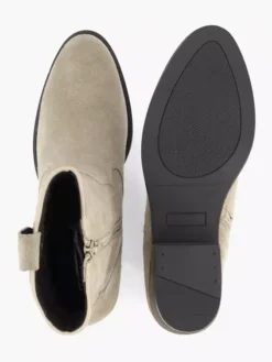 Beige Leren Cowboy Laars -Beroemde Schoenen Winkel 2112335 H3