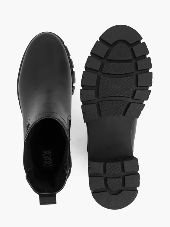 Zwarte Leren Chelsea Boot Hak 3 Zwarte Leren Chelsea Boot Hak - Afbeelding 3